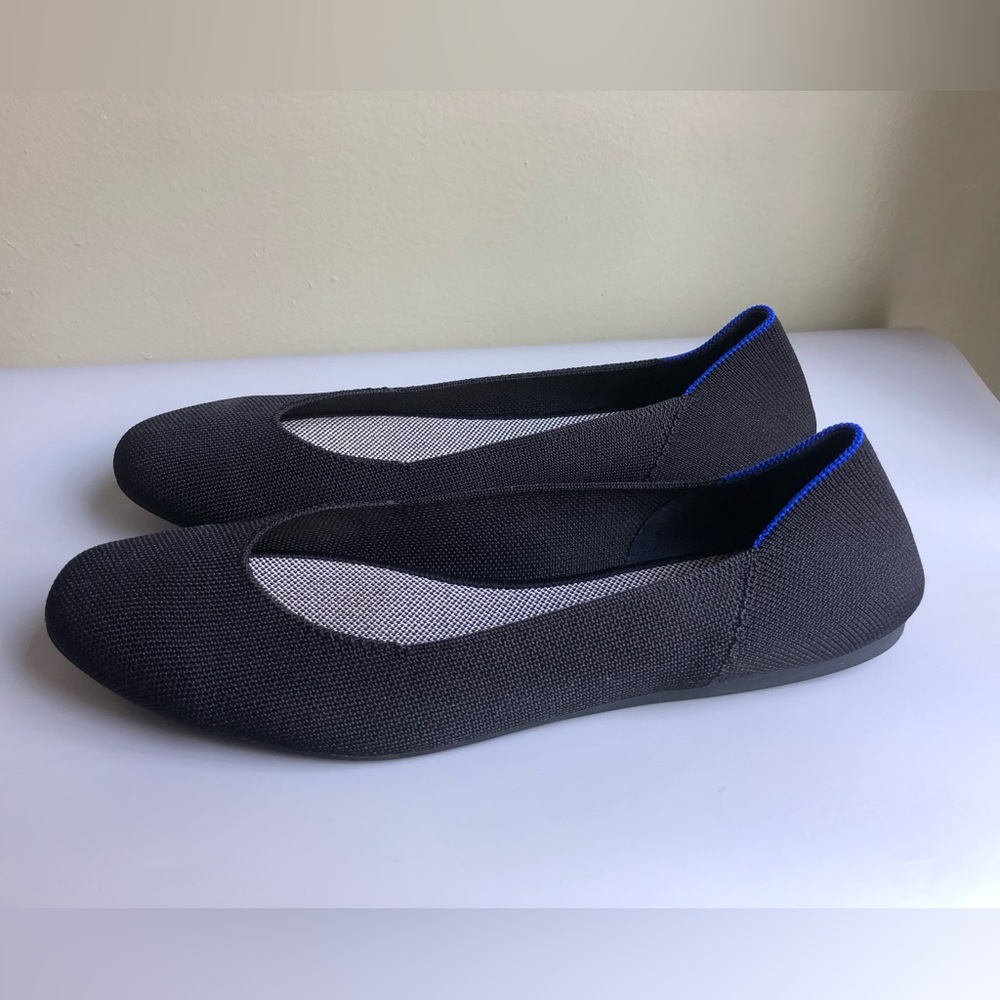 Rothy’s Black Knit Classic Loafers Ballet Flat Size: W13 - Picture 3 of 12